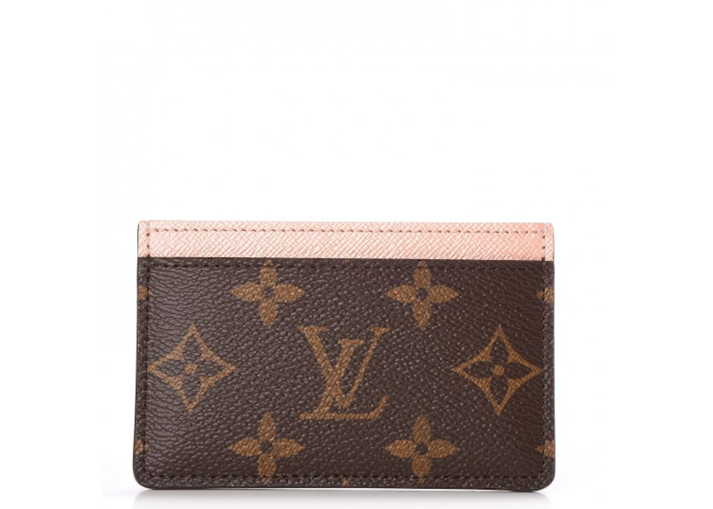 Louis Vuitton Card Holder Monogram Rose Nacre in Toile Canvas/Leather - US