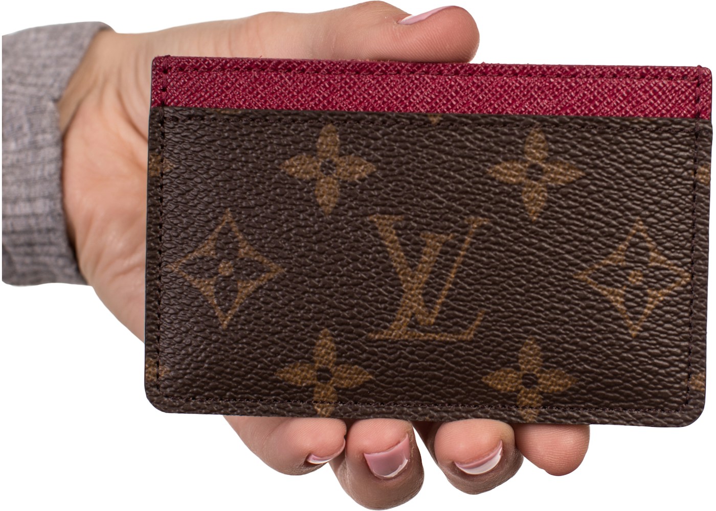 Louis Vuitton Card Holder Monogram Fuchsia in Toile Canvas