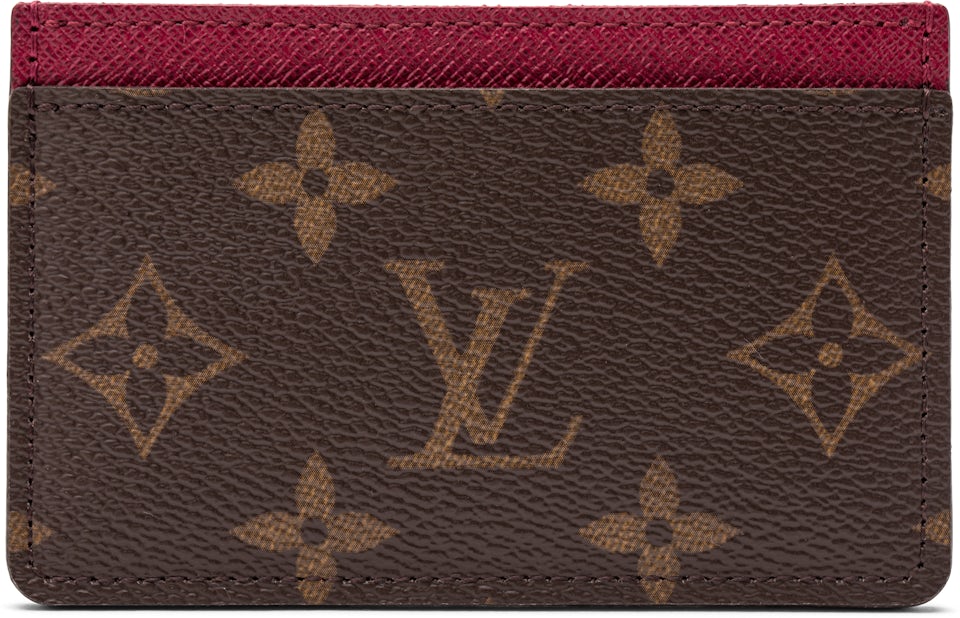 Louis Vuitton Card Holder Monogram Fuchsia in Toile Canvas - US