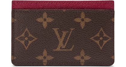 Louis Vuitton Card Holder Reverse Monogram Canvas Brown in Coated ...