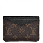 Louis Vuitton Card Holder Porte Cartes Double Monogram Eclipse Black/Grey  in Canvas - US