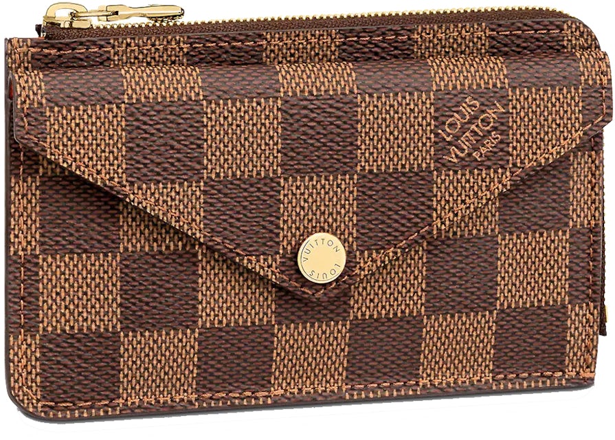 Louis Vuitton Card Holder Recto Reverso Damier Ebene Red in Coated  Canvas/Leather with Gold-tone - US