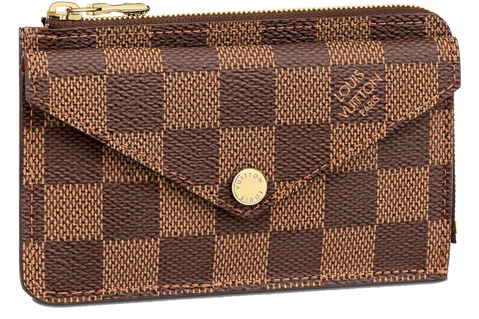 Louis Vuitton Card Holder Recto Reverso Damier Ebene Rose Ballerine in  Coated Canvas/Leather with Gold-tone - US