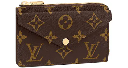 Louis Vuitton Card Holder Reverse Monogram Canvas Brown in Coated ...
