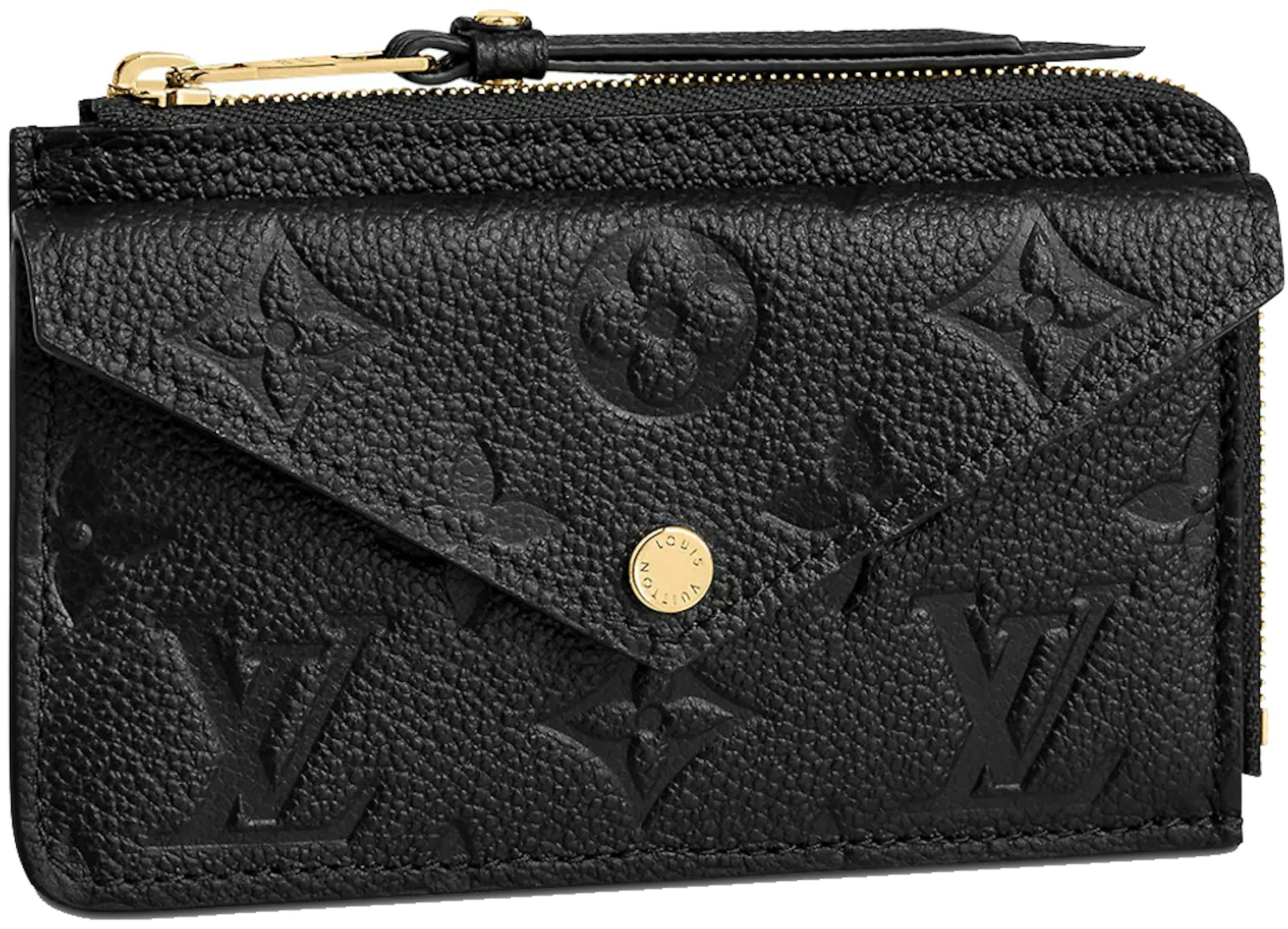 Louis Vuitton Card Holder Recto Reverso Monogram Empriente Black in  Calfskin Leather with Gold-tone - US