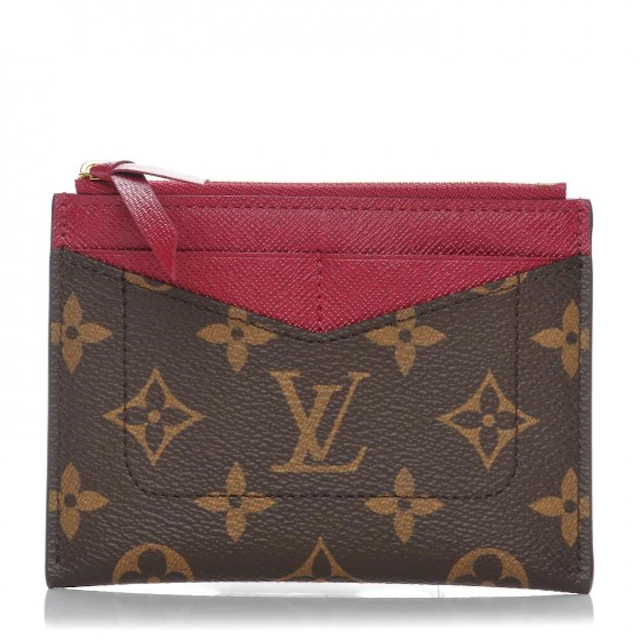 ifølge mælk Mus Louis Vuitton Card Holder Zipped Monogram Brown/Fuschia