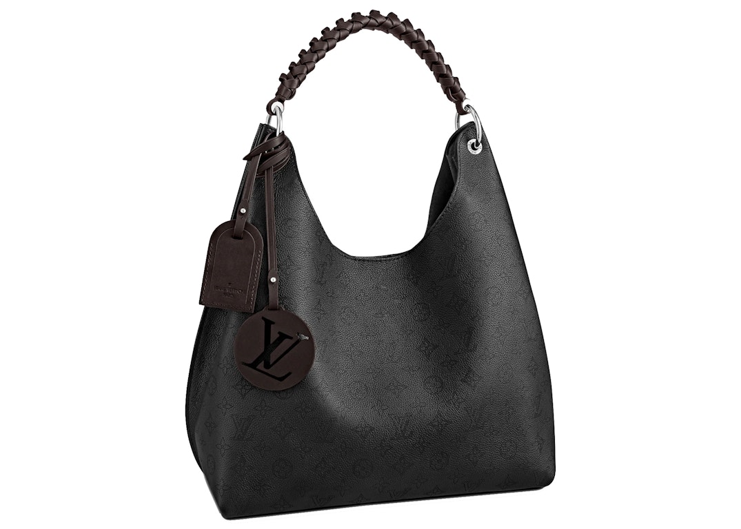 Pre-owned Louis Vuitton Carmel Mahina Hobo Bag Black