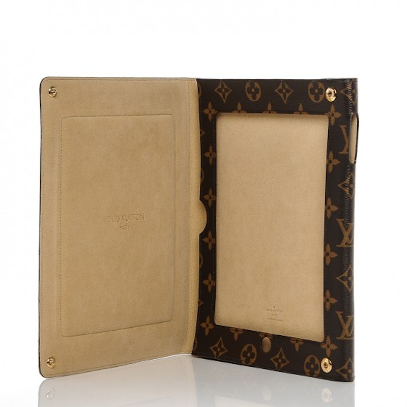 Louis Vuitton Case Ipad Monogram Brown in Toile Canvas with Gold