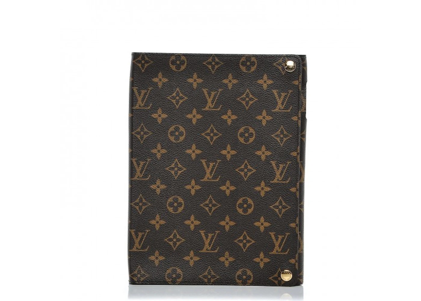 Louis Vuitton Case Ipad Monogram Brown in Toile Canvas with Gold