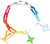 Louis Vuitton Chain Links Patches Bracelet Engraved Monogram Multicolor in  Strass/Enamel/Swarovski with Silver-tone - US