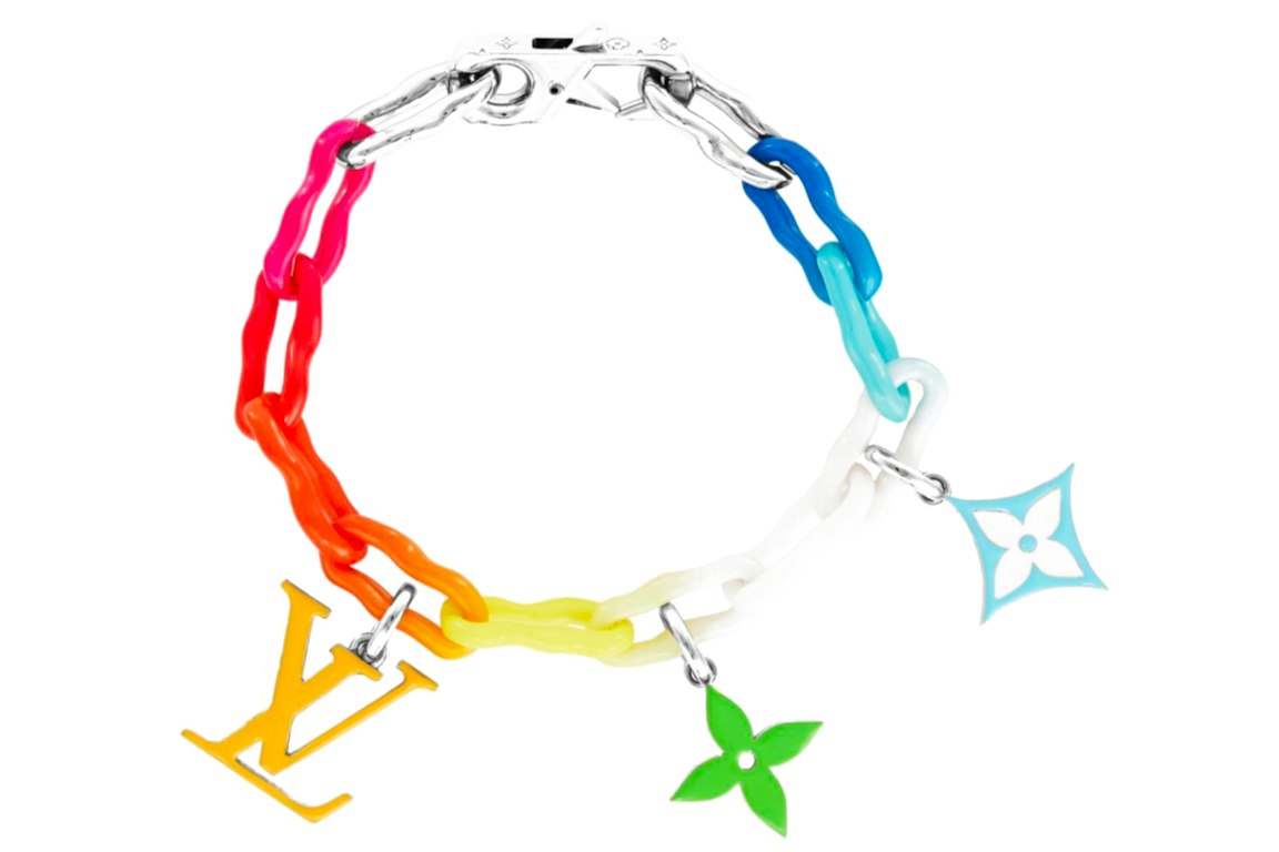 Pre-owned Louis Vuitton Ceramic Chain Bracelet Rainbow