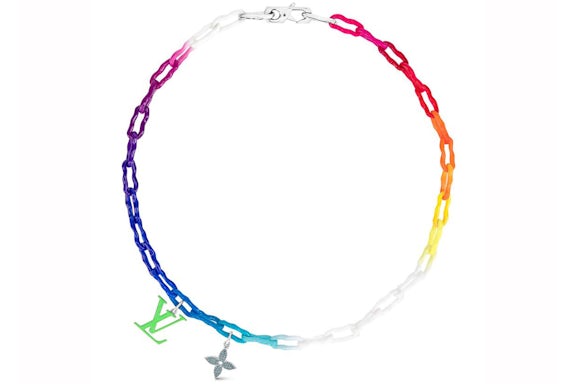 Louis Vuitton Collar de Cadena de Cerámica Arco Iris