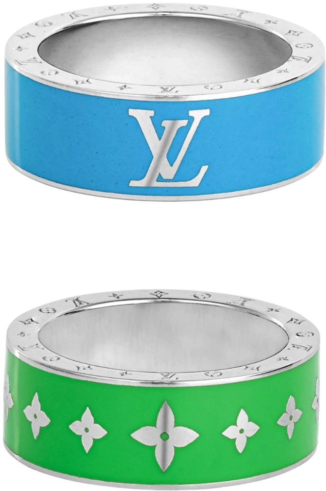 Louis Vuitton Ceramic Set of 2 Rings Rainbow in Ceramic with  Blue/Green-tone - US