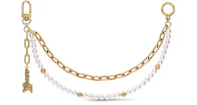 Louis Vuitton Chain Belt Pearls Bag Charm Gold