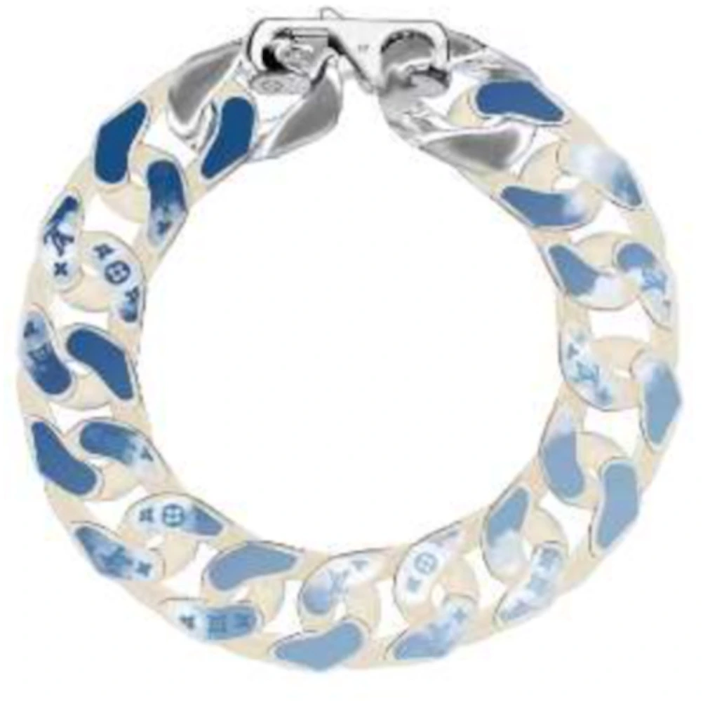 Louis Vuitton Chain Bracelet Cloud Blue in Metal with Silver-tone - US