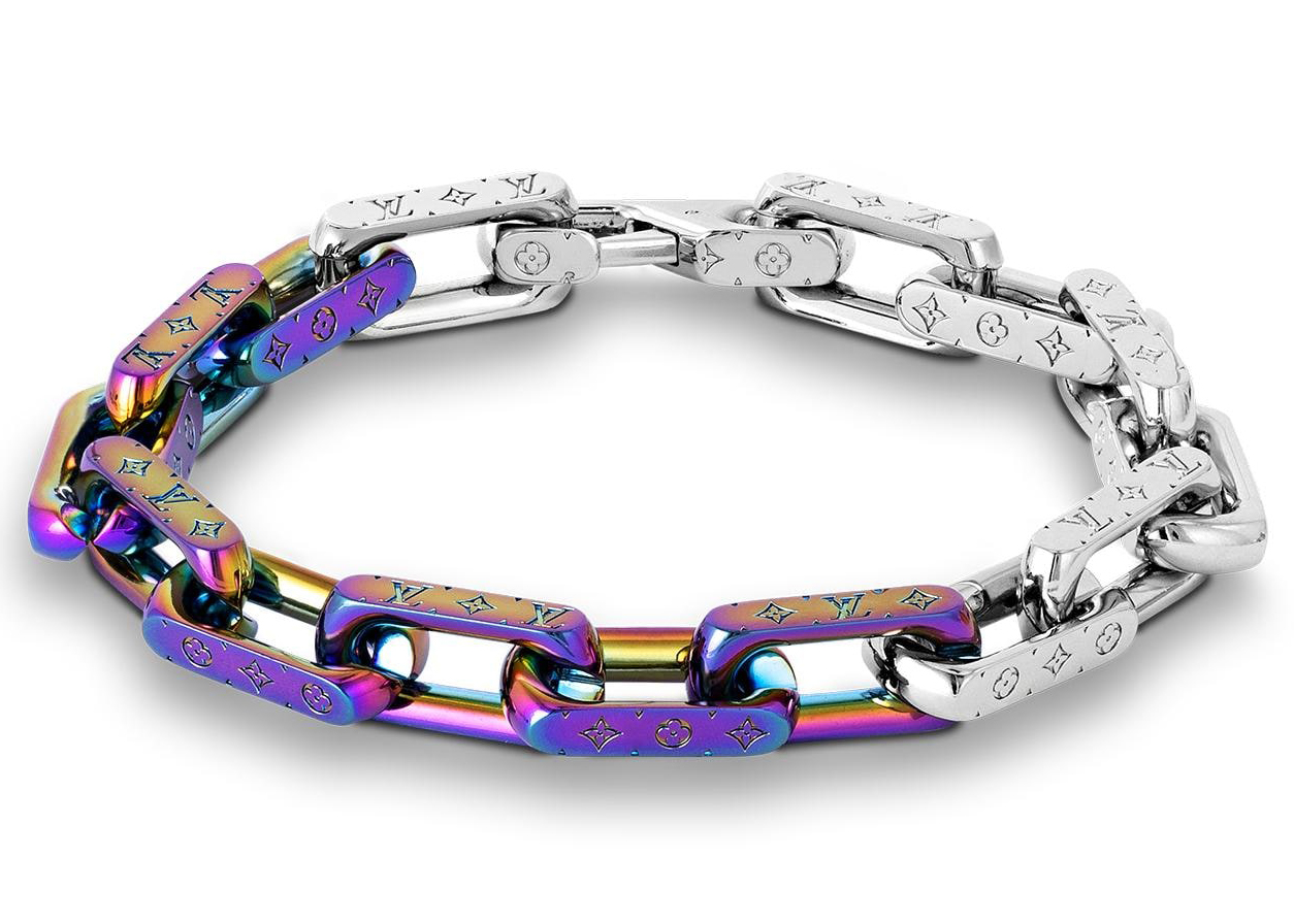 Louis Vuitton Chain Bracelet Monogram Rainbow in Metal with Silver 