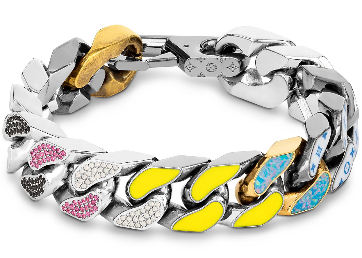 Louis Vuitton Chain Link Bracelet Multicolor in Metal/Crystals 