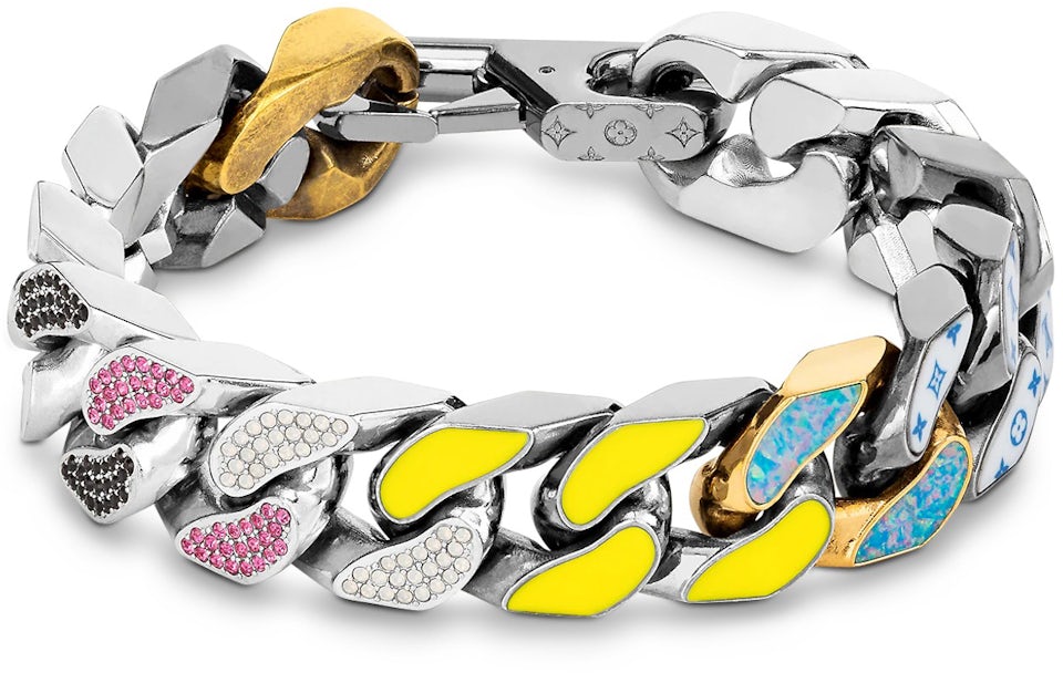 Louis Vuitton Chain Link Bracelet Multicolor in Metal/Crystals with  Silver-tone - MX