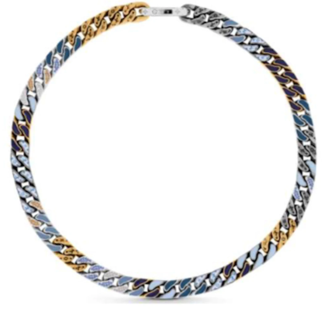 Louis Vuitton Enamel Monogram Party Bracelet w/ Tags - Blue,  Palladium-Plated Station, Bracelets - LOU540016