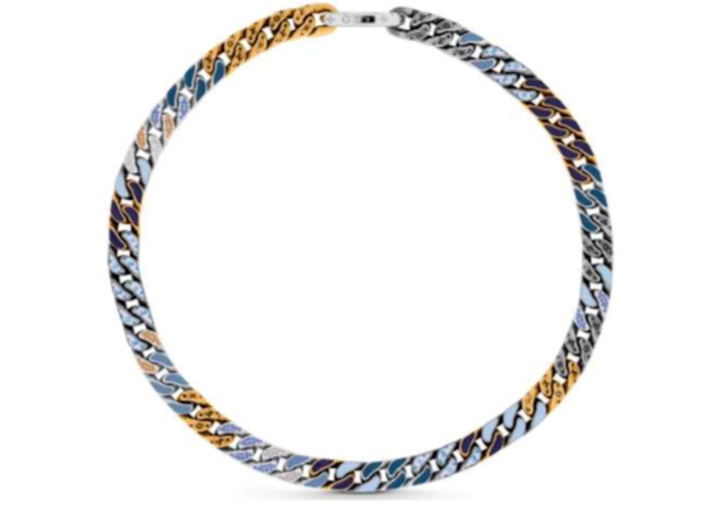 Louis Vuitton Chain Links Patches Bracelet Blue Multicolor in Metal with  Gold/Silver-tone - US