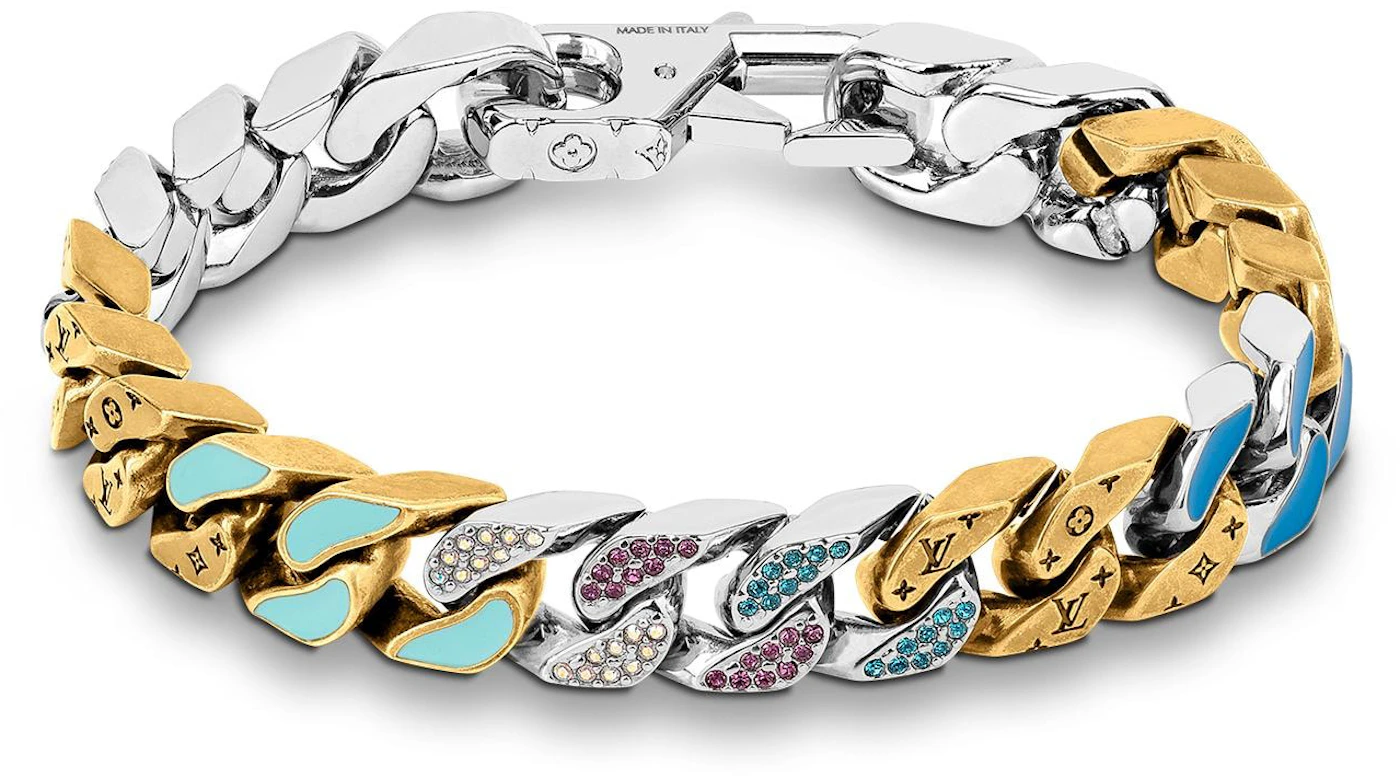 Louis Vuitton Multicolored Monogram Chain Link Bracelet - Palladium-Plated  Link, Bracelets - LOU789786