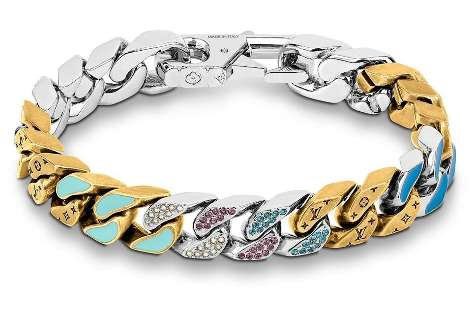 Louis Vuitton Chain Links Patches Bracelet Multicolor in Metal with Silver/Gold-tone  - US