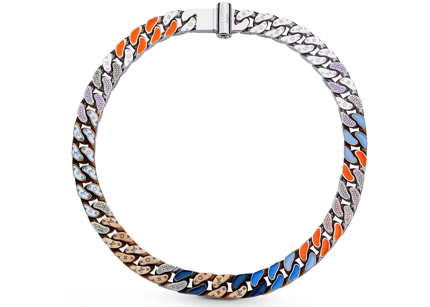 Chain links patches necklace Clearance