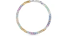 Louis vuitton chain links patches necklace engraved monogram multicolor Clearance