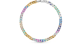 Louis Vuitton Chain Links Patches Necklace Multicolor