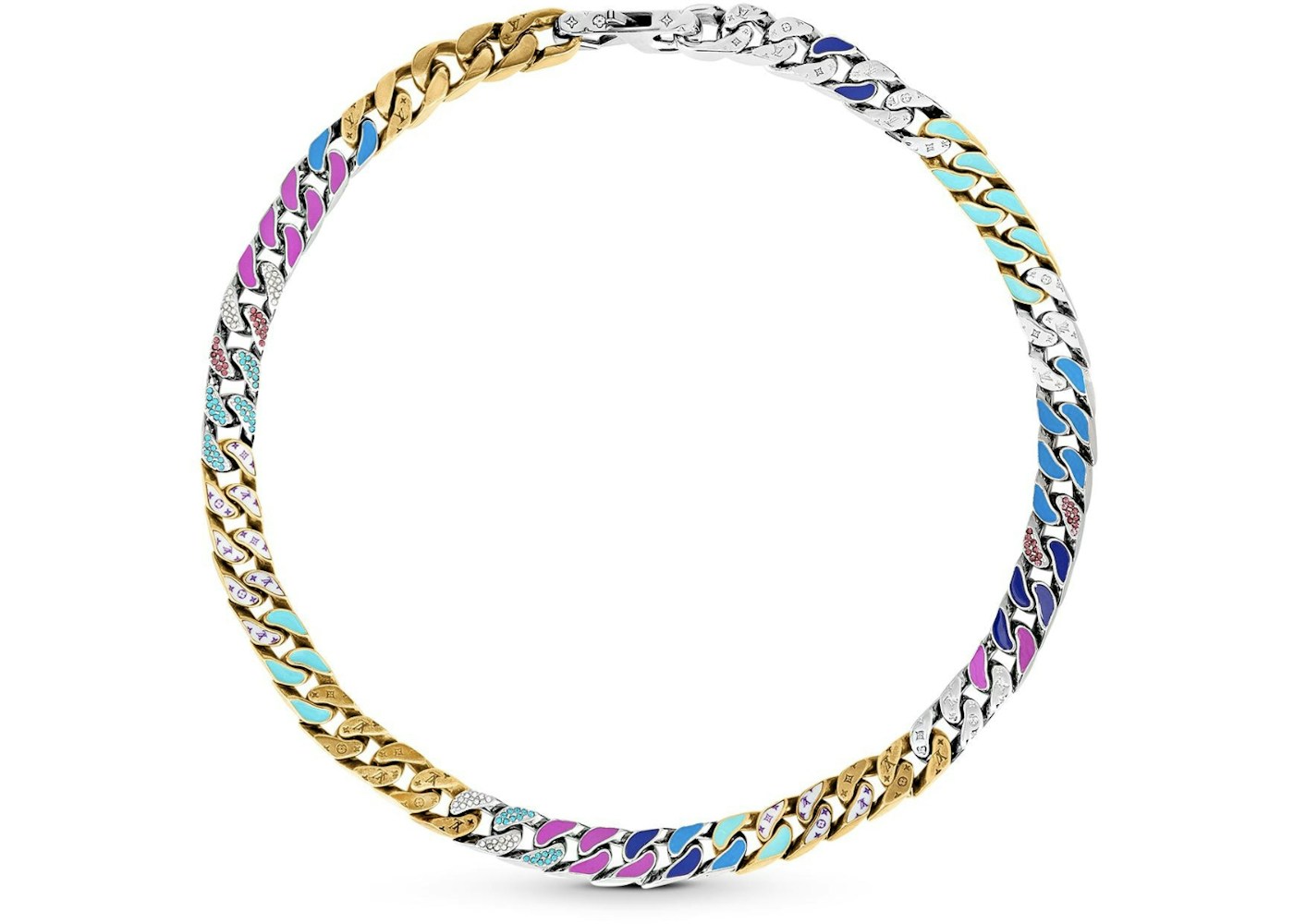 Chain links patches necklace Clearance