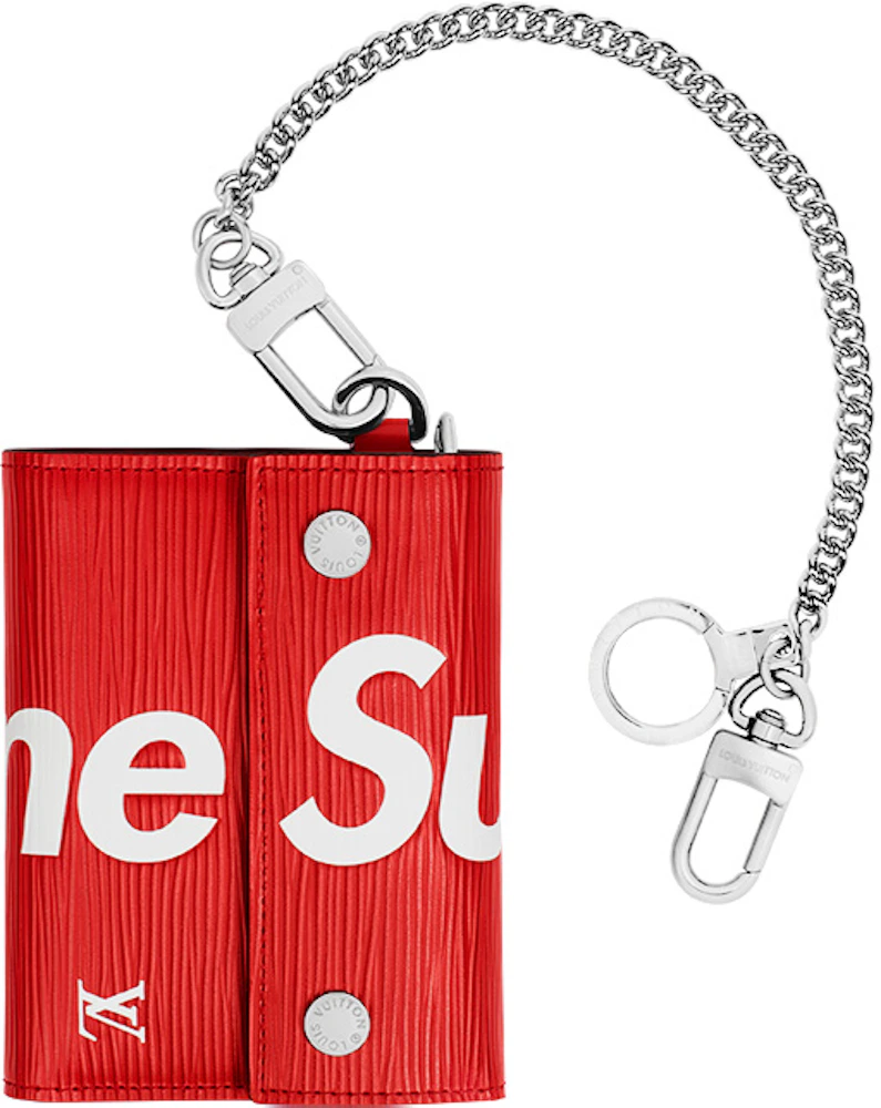 Louis Vuitton X Supreme Chain Wallet In Epi Leather in Red for Men