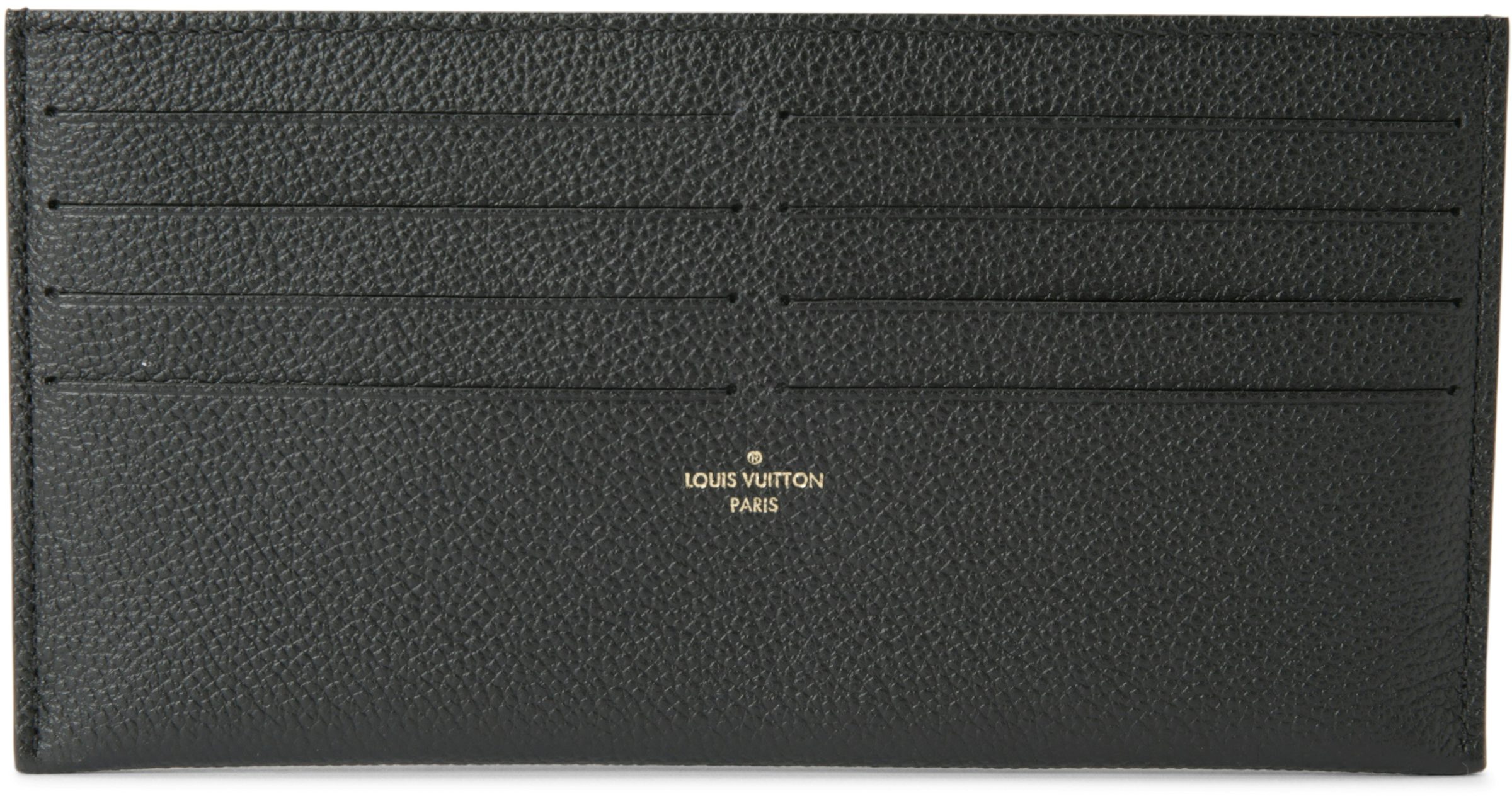 Louis Vuitton Pochette Felicie Card Holder Insert Calfskin Black in