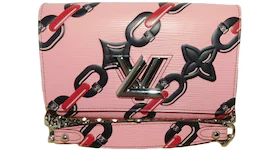 Louis Vuitton Chain Wallet Twist Epi Chain Flower Pink
