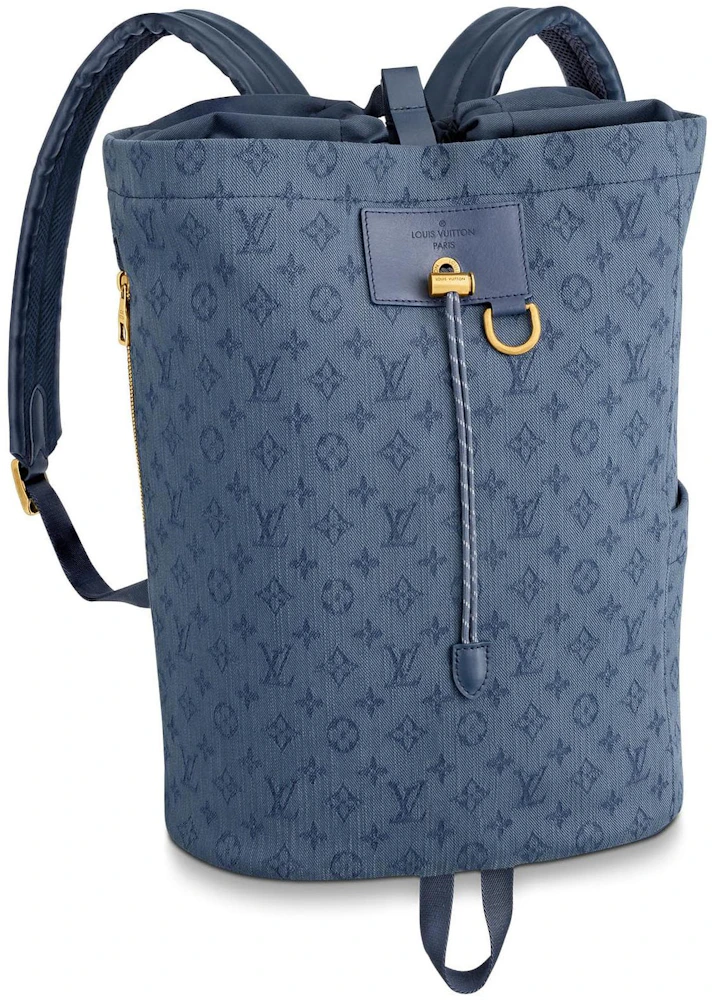 Backpack Louis Vuitton Blue in Denim - Jeans - 35672128