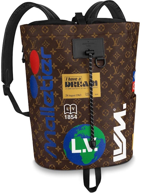 Louis Vuitton Chalk Backpack Monogram Logo Story Brown in Canvas