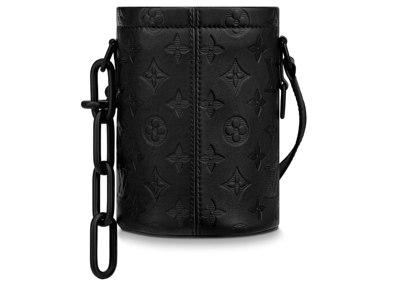 Louis Vuitton Chalk Nano Bag Monogram Shadow Black in Calfskin with