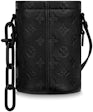 Louis Vuitton Chalk Nano Bag Monogram Shadow Black in Calfskin