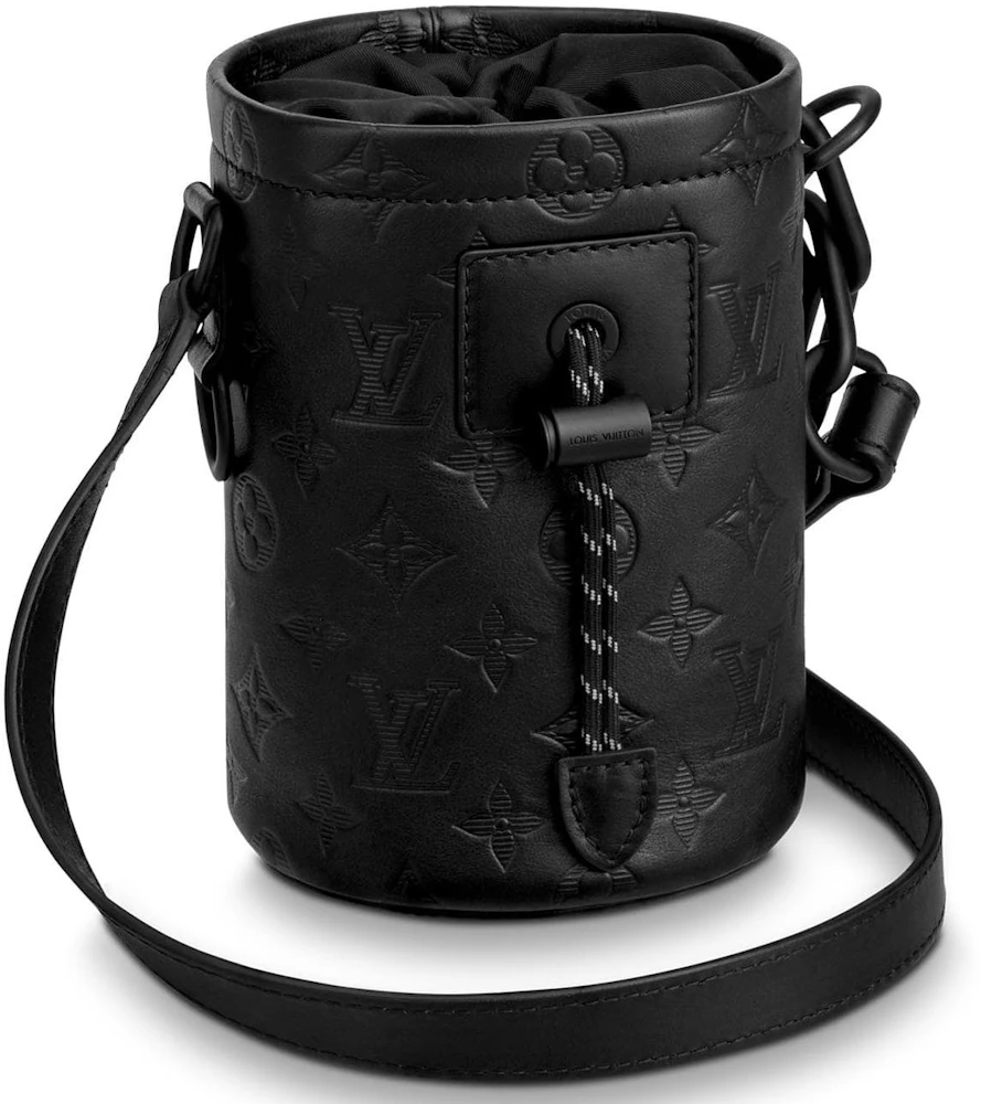 Louis Vuitton Chalk Nano Bag Monogram Shadow Black in Calfskin with  Black-tone - GB