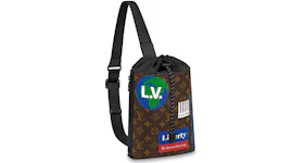 Louis Vuitton Chalk Sling Bag Monogram Logo Story Brown