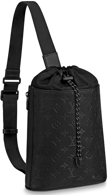 Louis Vuitton Chalk Sling Bag Monogram Shadow Black in Calfskin with  Black-tone - GB