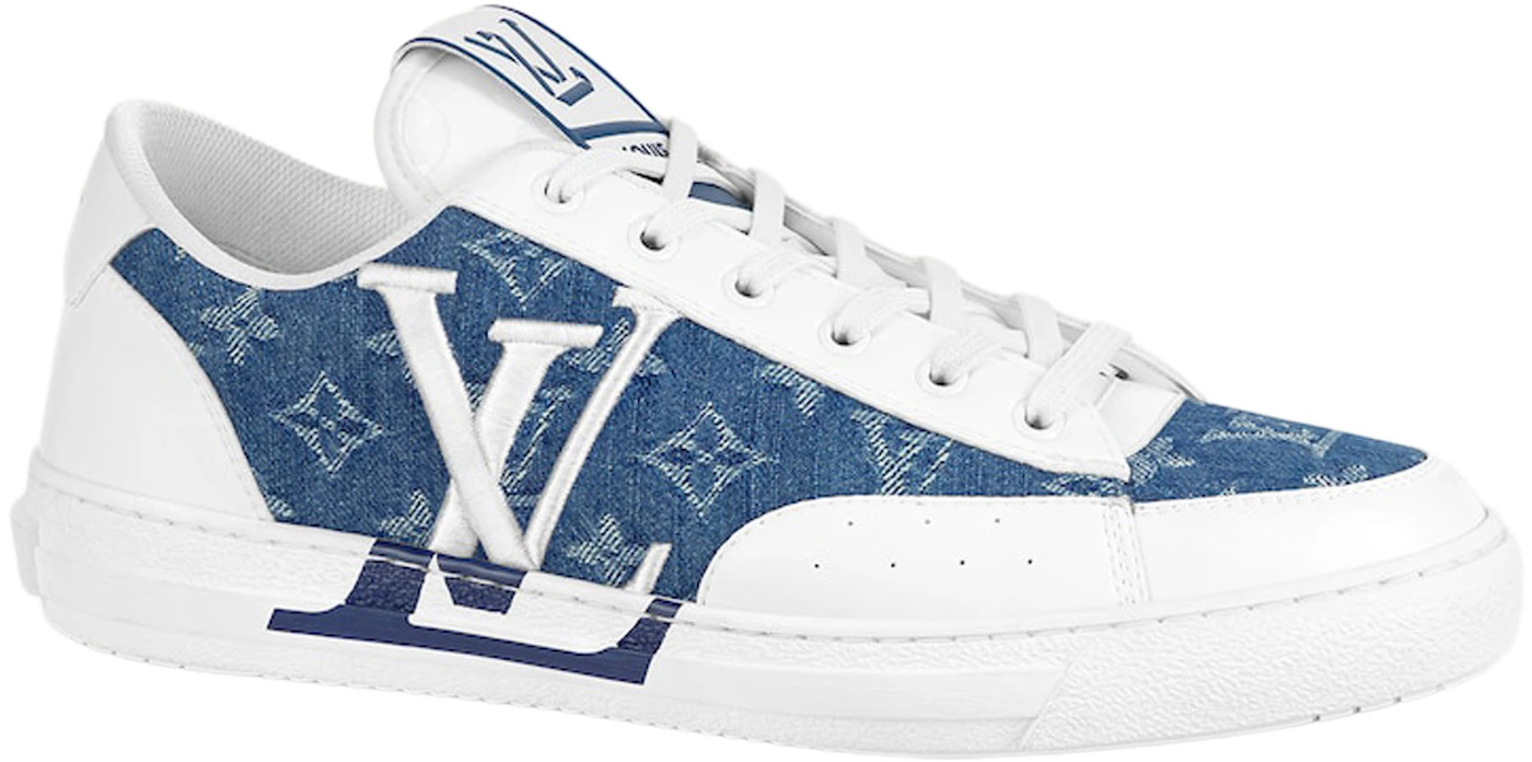 Replica Louis Vuitton Charlie Sneaker Boots In Blue Monogram Denim