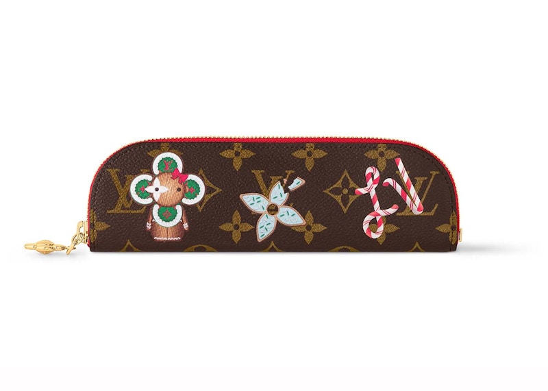 Louis Vuitton Charlotte Pencil Pouch Monogram Candy Red in Canvas with Gold tone DE