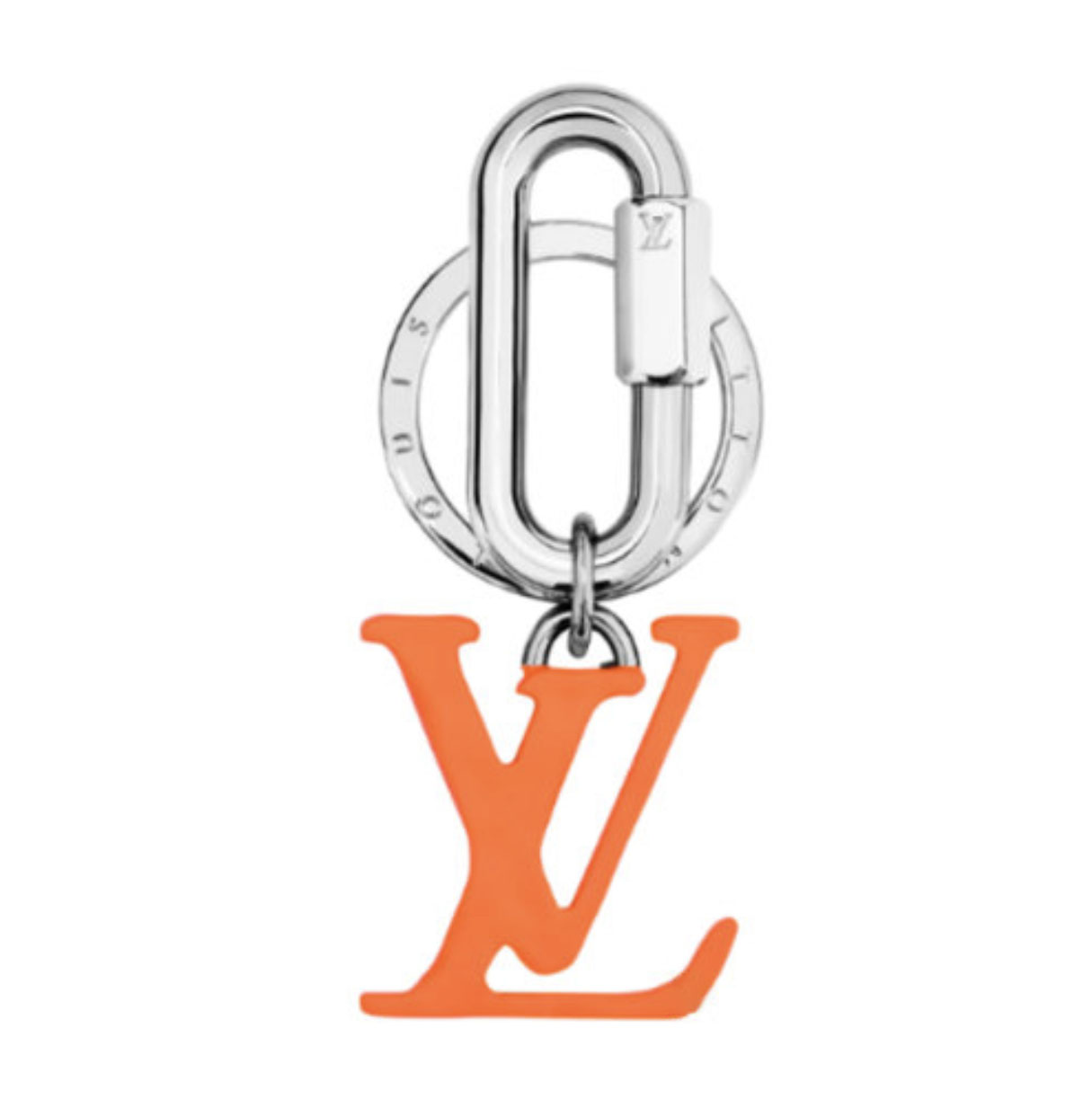 Louis Vuitton Charm LV Orange in Silver-tone with Silver-tone
