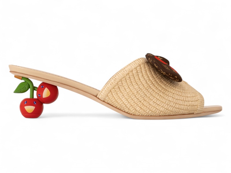 Louis Vuitton Cherie Mule x Takashi Murakami Raffia - 1AHLSJ