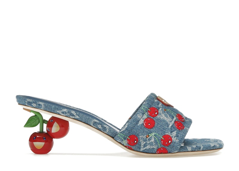 Louis Vuitton Cherry Lily Mule x Takashi Murakami Denim