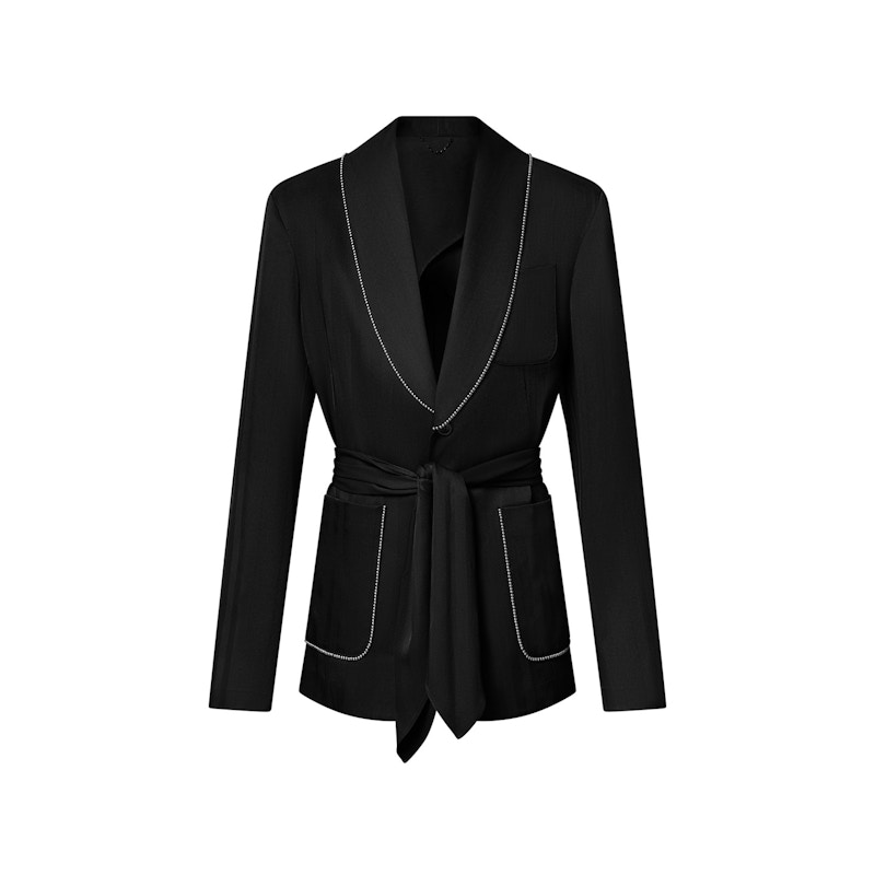 Pre-owned Louis Vuitton Men's Chic Silk Pajama Jacket In Black
