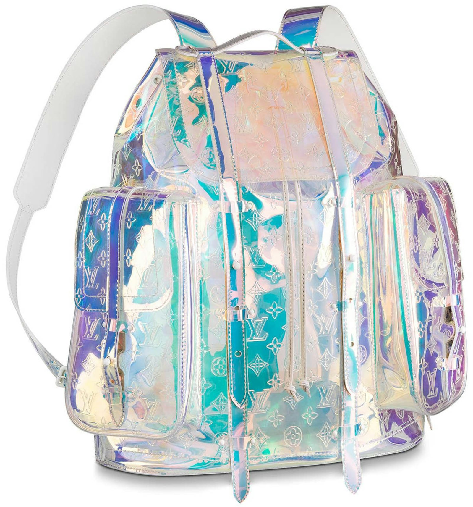 Auth Spa - Dịch Vụ Spa Túi Xách, Giày Dép Authentic Tại HCM. Louis Vuitton Christopher Backpack Monogram GM Prism in PVC with White - GB