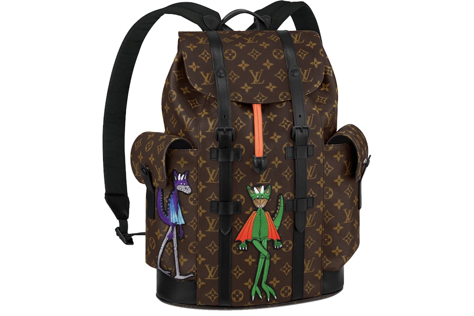 Louis Vuitton Christopher Backpack in Coated Canvas with Black