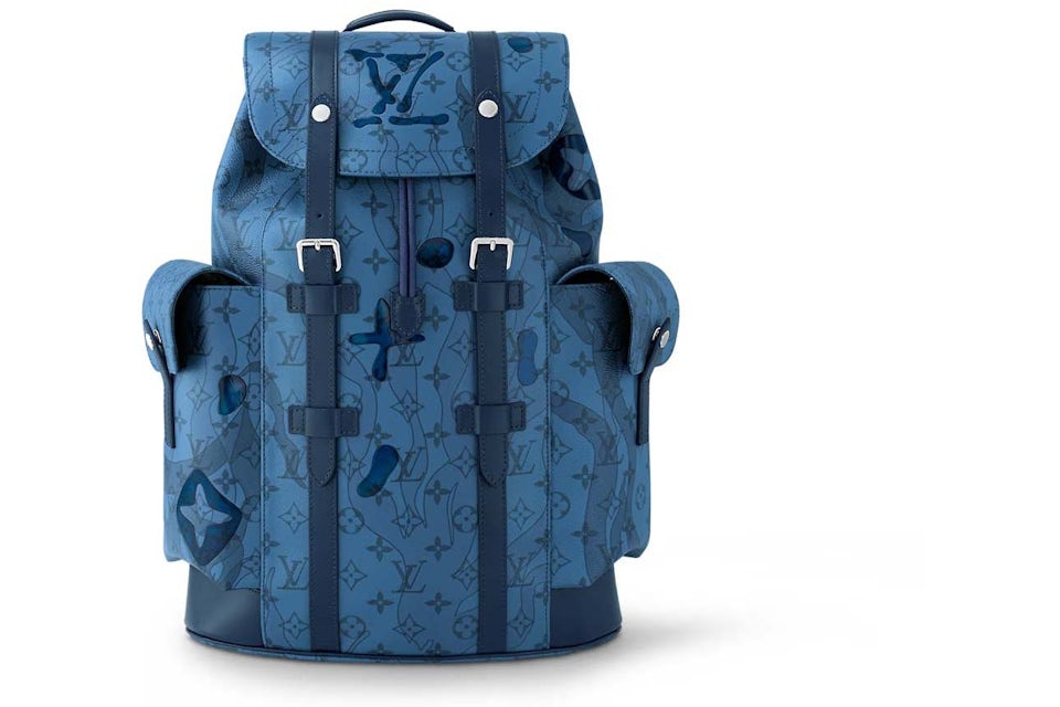 Louis Vuitton Christopher MM Abyss Blue in Coated Canvas with Silver-tone -  US