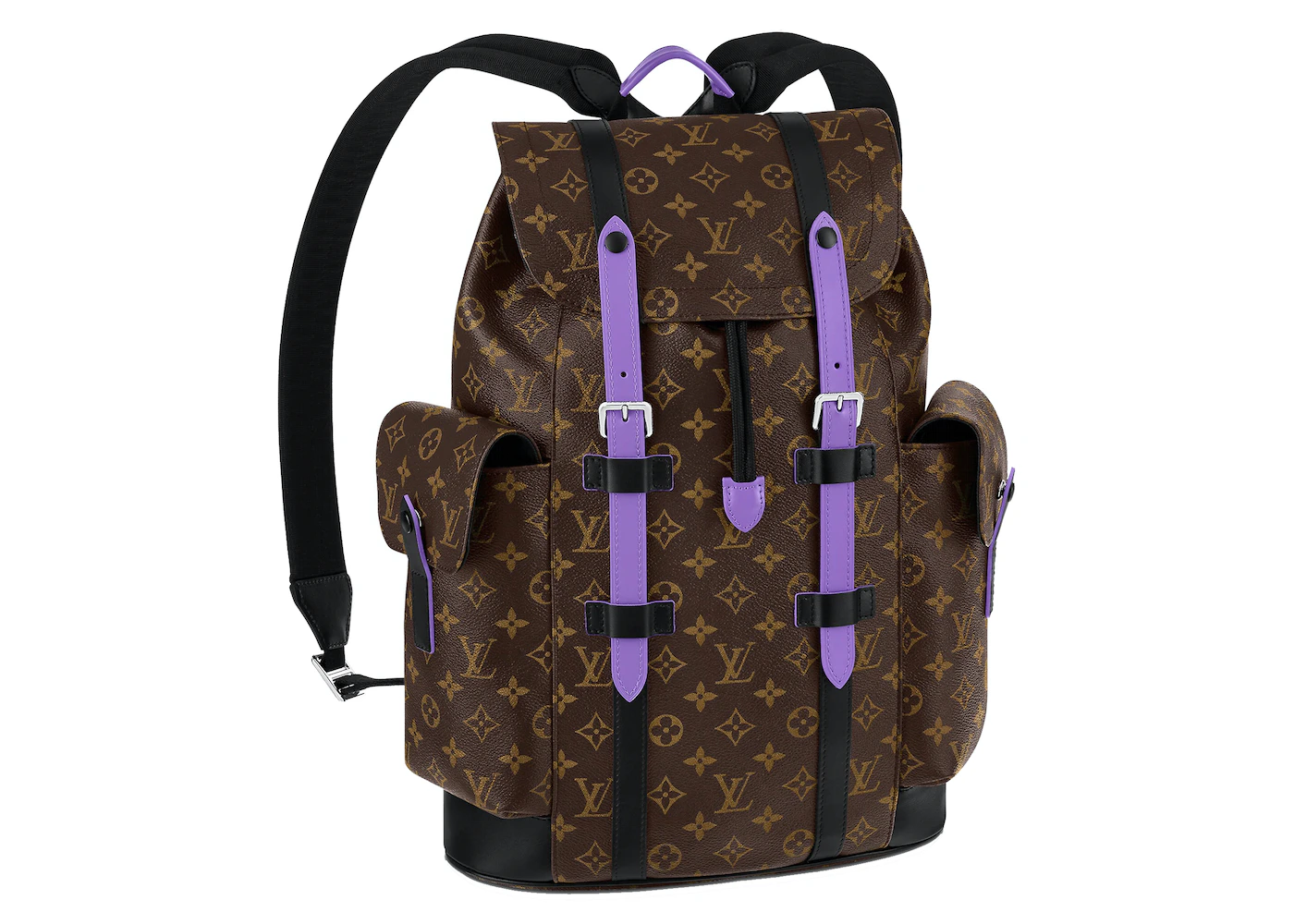 Louis Vuitton Christopher MM Monogram Macassar Brown/Purple in Coated  Canvas/Cowhide Leather - US